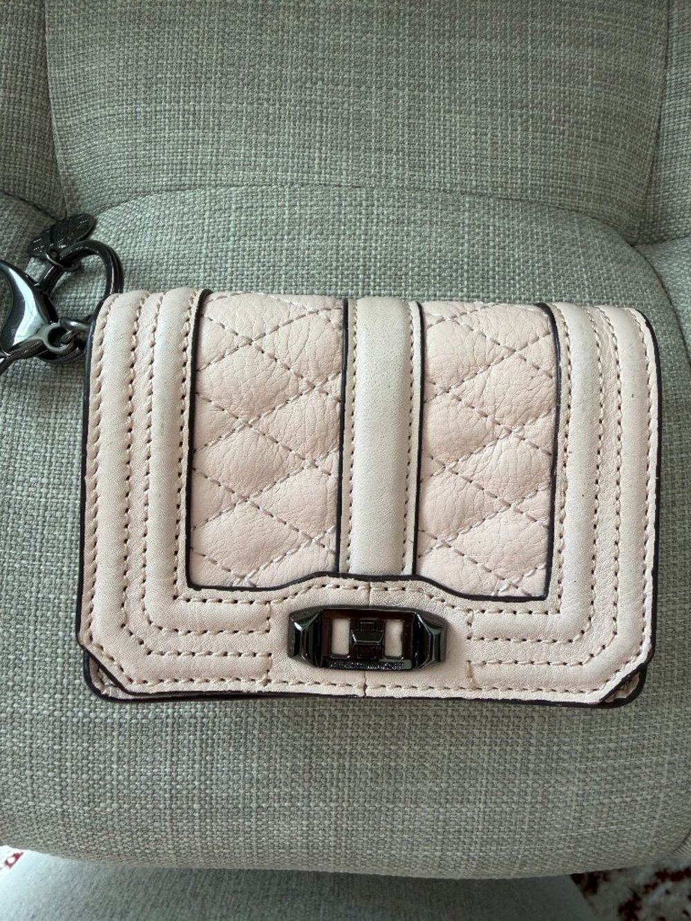 Rebecca Minkoff Quilted Card Carrier/Bag Charm/Keychain